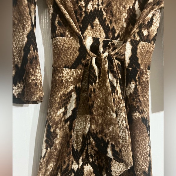 Shana K Snake Print V-Neck Dress - Picture 5 of 6